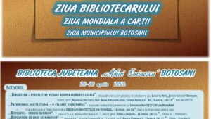 Comunicat de presă: Ziua bibliotecarului. Zilele municipiului Botoșani