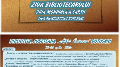 Comunicat de presă: Ziua bibliotecarului. Zilele municipiului Botoșani