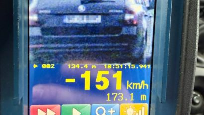 Botoșani: Șofer prins cu 151 km/h în localitatea Coțușca