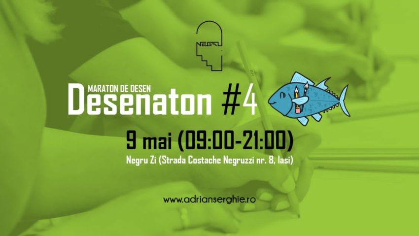 Desenaton – maraton de desen. Artistul ilustrator Adrian Serghie, în matinal cu Adina Șuhan