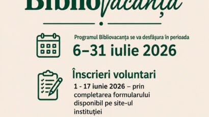 Biblioteca Județeană „Mihai Eminescu” Botoșani dă startul programului BiblioVacanța 2026