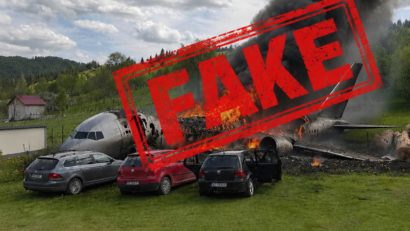 Neamţ: ISU neagă informaţiile despre prăbuşirea unui avion şi precizează că fotografiile apărute sunt false