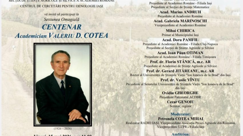 Academicianul Valeriu D. Cotea, omagiat la Iași la împlinirea centenarului nașterii