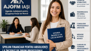 AJOFM Iași: Prime de stabilitate și indemnizații de șomaj pentru absolvenții care se angajează