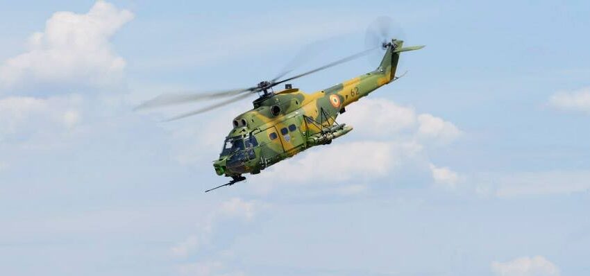 Galaţi: Zboruri cu elicoptere IAR 330 SOCAT şi trageri militare în Poligonul Smârdan