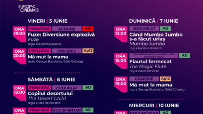 Programul săptămânal al proiecțiilor de la Cinema Ateneu Iași pentru perioada 05-10 iunie 2026
