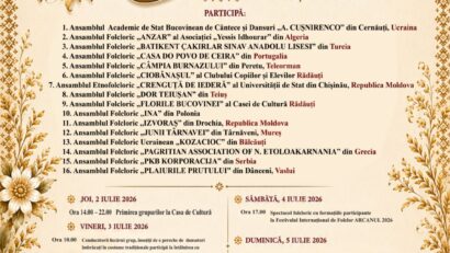 Peste 500 de artiști din România și din străinătate, la Festivalul Internațional de Folclor „Arcanul”