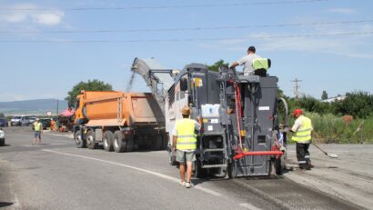 FOTO: Un nou sens giratoriu la ieșirea din Focșani