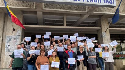 (AUDIO/FOTO) Nemulțumiri și la Casa de Pensii Iași față de proiectul legii salarizării