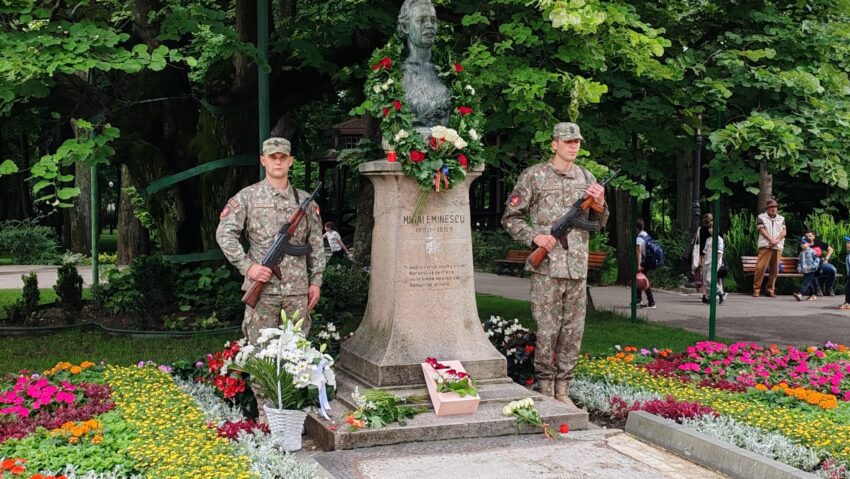 (AUDIO) Moment comemorativ dedicat lui Mihai Eminescu în Parcul Copou din Iași