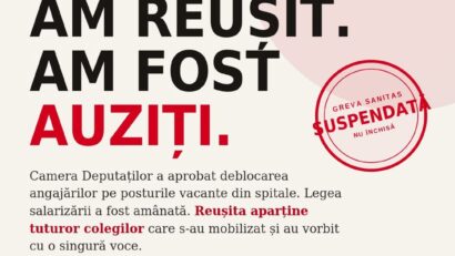 Greva din sănătate a fost suspendată