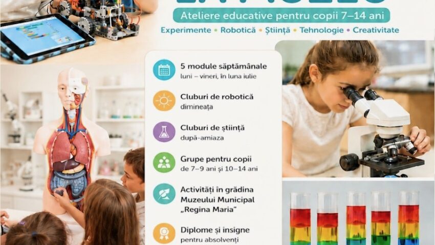Atelierele Vara STEAM – o atracție pentru copii. Laura Frențescu, organizator CERC Experimentis Iași cu Mihai Florin Pohoață la ”Pulsul Zilei” – 01.07.2026.