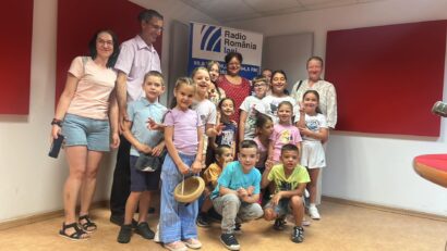 Copiii de la Dobrovăț, în vizită la Radio România Iași, astăzi, 5 august 2026