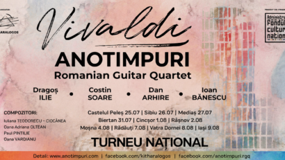 Turneul „Anotimpuri/Vivaldi” al Romanian Guitar Quartet se încheie cu trei concerte la Rădăuți, Vatra Dornei și Iași