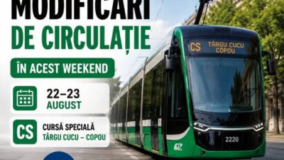 IAȘI: Modificări temporare ale traseelor de transport public – 22 și 23 august 2026