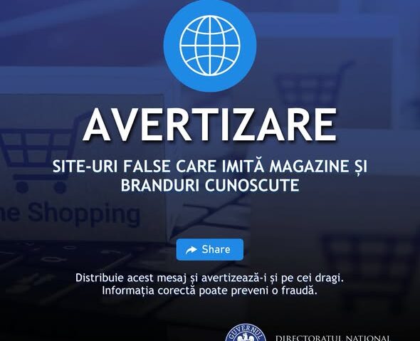 DNSC avertizează că pe piaţă există multe site-uri false care copiază paginile magazinelor cunoscute