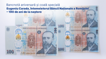 BNR lansează o bancnotă aniversară dedicată lui Eugeniu Carada, din 14 septembrie