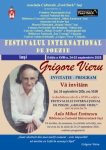 FESTIVALULUI INTERNATIONAL DE POEZIE ,,GRIGORE VIERU”, ediția a XVIII-a