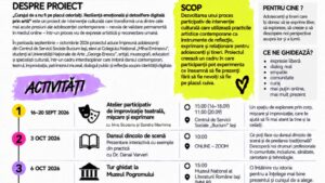 „Curajul de a nu fi pe placul celorlalți” – proiect cultural dedicat rezilienței emoționale și detoxifierii digitale prin artă