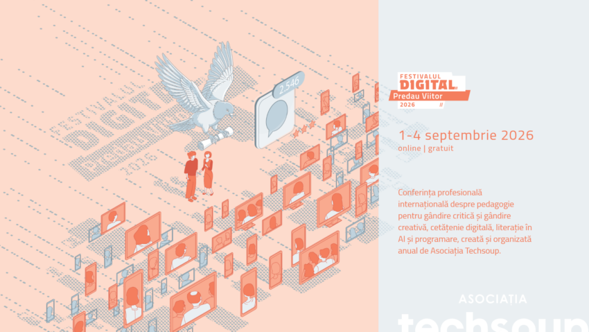 Peste 3400 de profesori din România și Republica Moldova s-au înscris la cea de-a V-a ediție a Festivalului Digital Predau Viitor, organizat de Asociația Techsoup