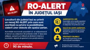 🚨 UPDATE: Alerta de dronă a încetat în județul Iași. Drona a părăsit spațiul aerian al României