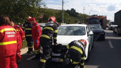 Vaslui: Trei maşini implicate într-un accident rutier pe DN 24, în Muntenii de Jos