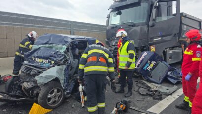 Accident mortal pe centura Bârladului. Două persoane au murit după o coliziune frontală cu un TIR