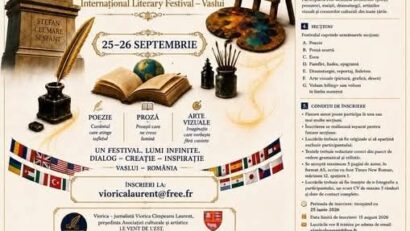 Vasluiul devine, la sfârșitul săptămânii, „Tărâmul Metaforelor”. Prima ediție a festivalului internațional literar