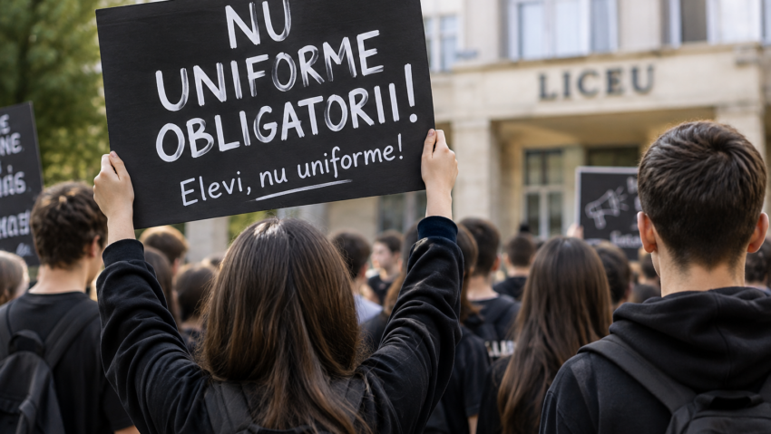 (AUDIO) Protest față de uniformele obligatorii: Elevii din județul Iași și din toată țara, îndemnați să poarte negru pe 28 septembrie