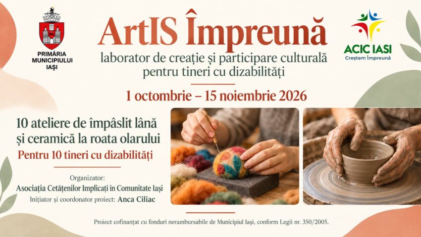 Ateliere pentru tinerii cu dizabilități la Iași – ArtIS Împreună. Anca Ciliac, în Bună Dimineața cu Adina Șuhan