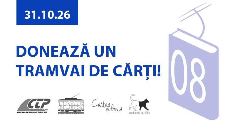 „Donează un tramvai de cărți!” – o nouă campanie pentru bibliotecile din mediul rural ieșean