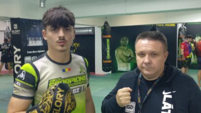 Albert Enache campion european ISKA la kickboxing – un veritabil nou brand Scorpions Iași. Albert Enache campion european ISKA și antrenorul său Mihai Constantin de la Scorpions Iași cu Mihai Florin Pohoață – 21.10.2026.
