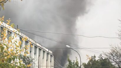 Incendiu în incinta CET Iași. Intervin mai multe echipaje de pompieri