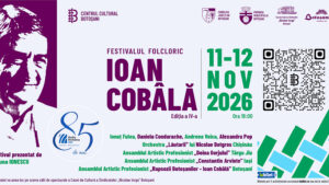 Festivalul Folcloric „Ioan Cobâlă” revine la Botoșani. Două zile de muzică tradițională, artiști consacrați și orchestre de referință.